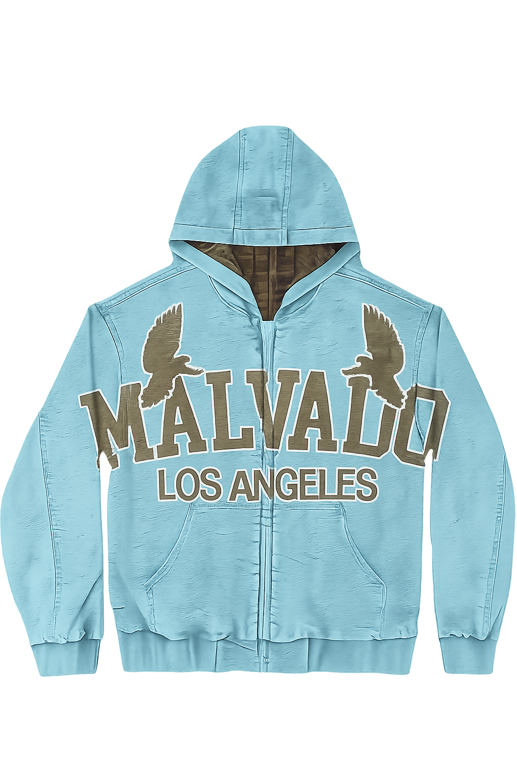 Malvado "babyblue" Vintage Denim Hoodie Jacket